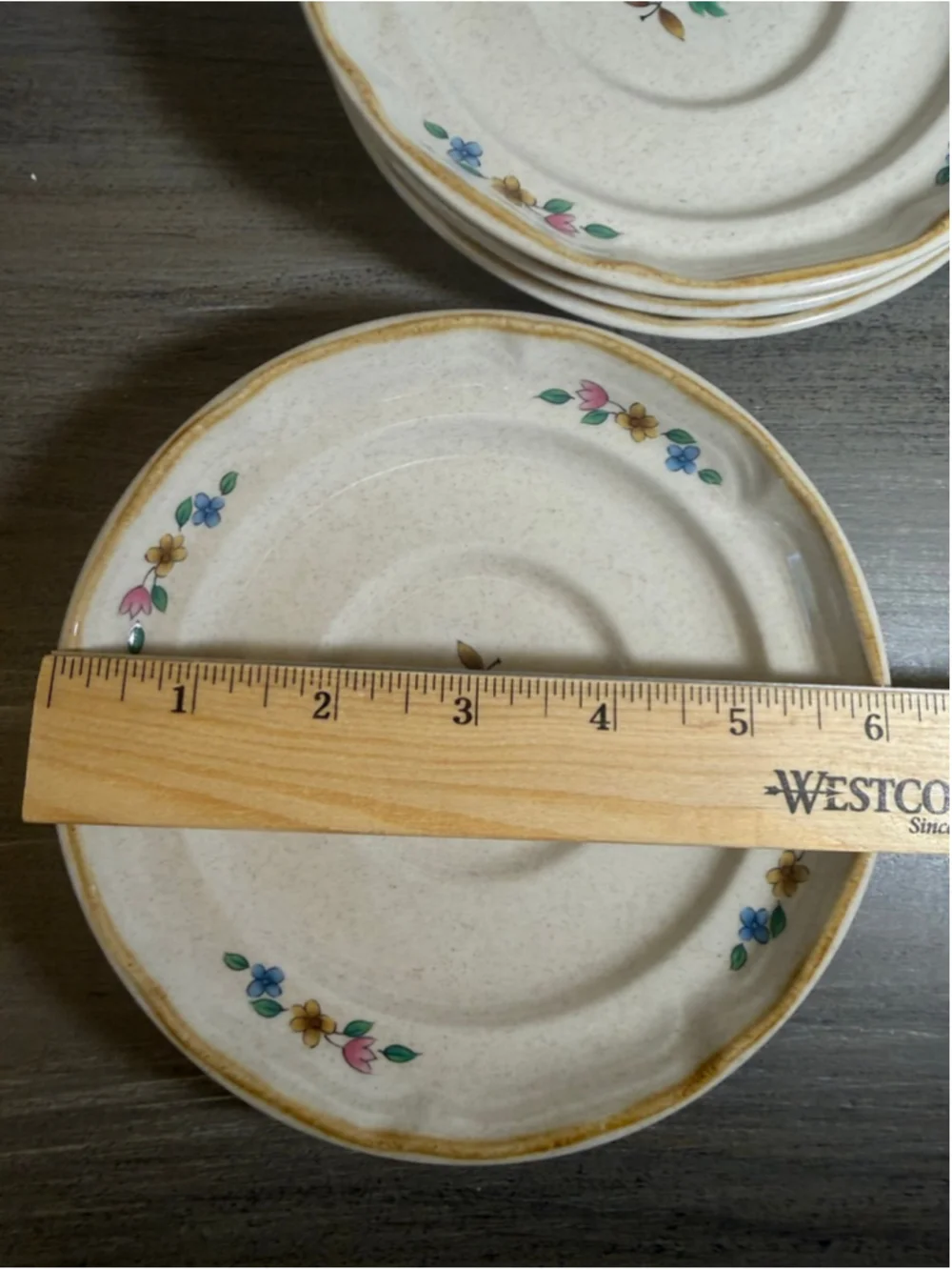 Set of 4 INTERNATIONAL TABLEWORKS HEARTLAND SAUCER PLATE 6” PATTERN# 7774 MINT